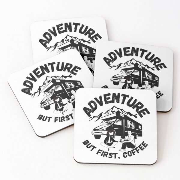 Item preview, Adventure, but first, coffee! - Couple designed and sold by Coots89.