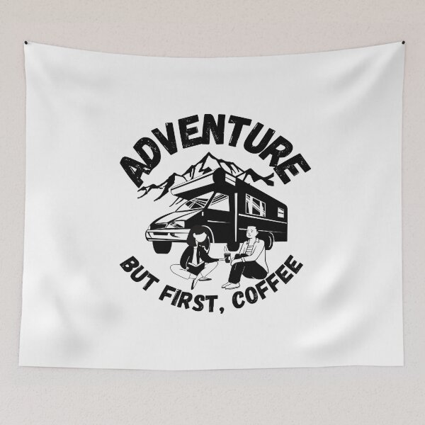Item preview, Adventure, but first, coffee! - Couple designed and sold by Coots89.
