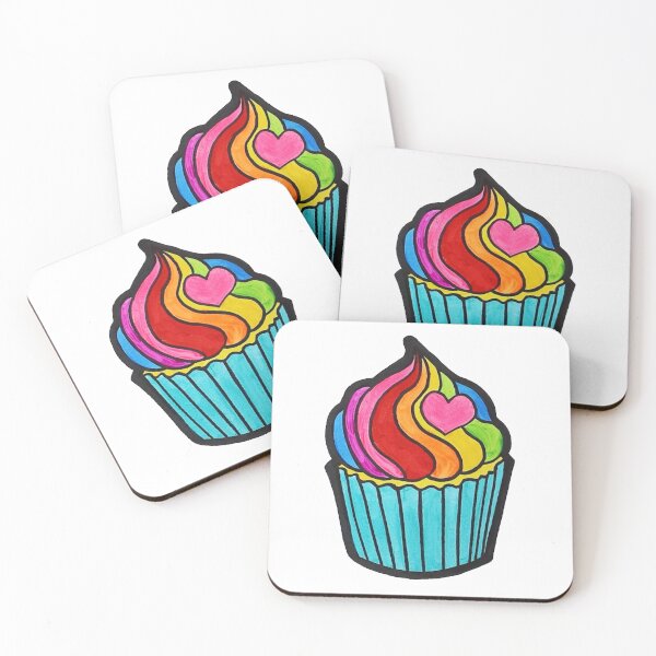 Item preview, Cupcake With Rainbow Icing designed and sold by LisaArtShop.