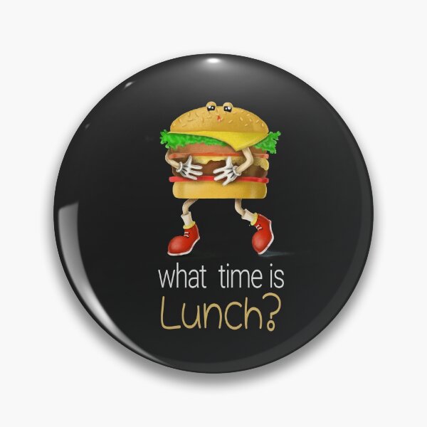 Item preview, What Time Is Lunch? | Cute Hamburger designed and sold by Cat N' Doodles.