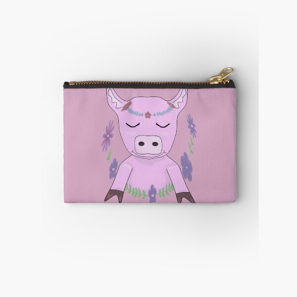 Item preview, Cute pig with flowers  designed and sold by Antiope33.