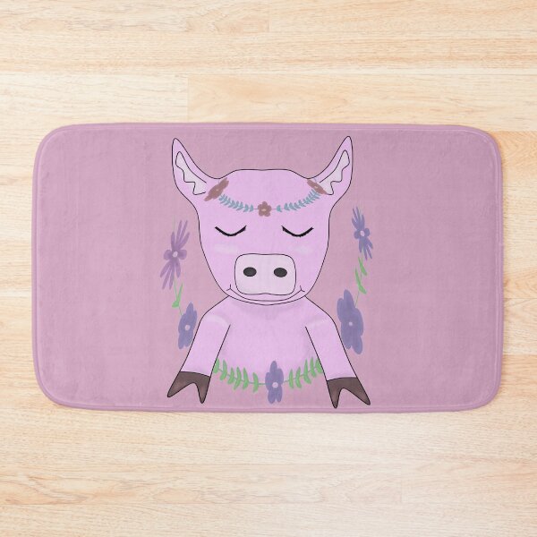 Item preview, Cute pig with flowers  designed and sold by Antiope33.