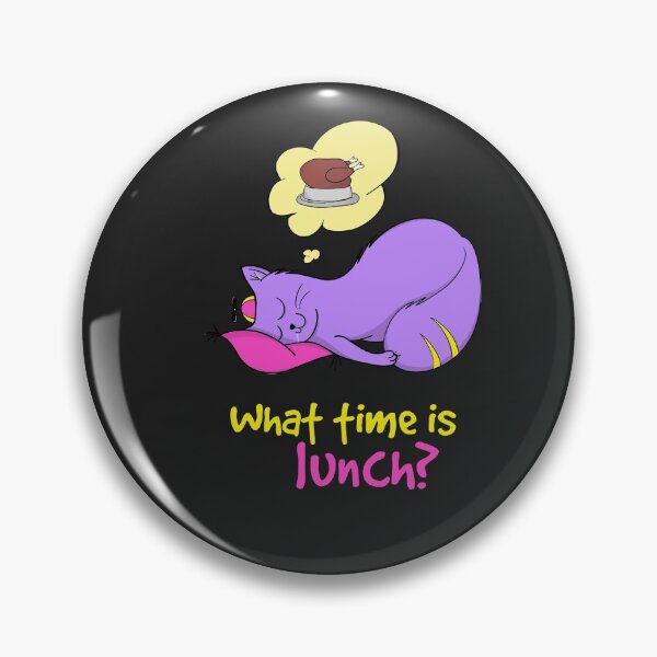 Item preview, Purple Cat Chubby Cat What Time Is Lunch?  designed and sold by Cat N' Doodles.
