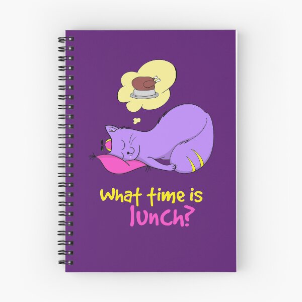 Item preview, Purple Cat Chubby Cat What Time Is Lunch?  designed and sold by Cat N' Doodles.