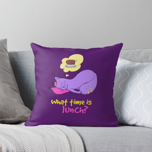 Item preview, Purple Cat Chubby Cat What Time Is Lunch?  designed and sold by Cat N' Doodles.