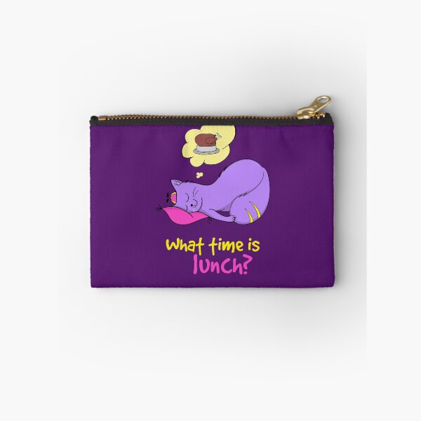 Item preview, Purple Cat Chubby Cat What Time Is Lunch?  designed and sold by Cat N' Doodles.