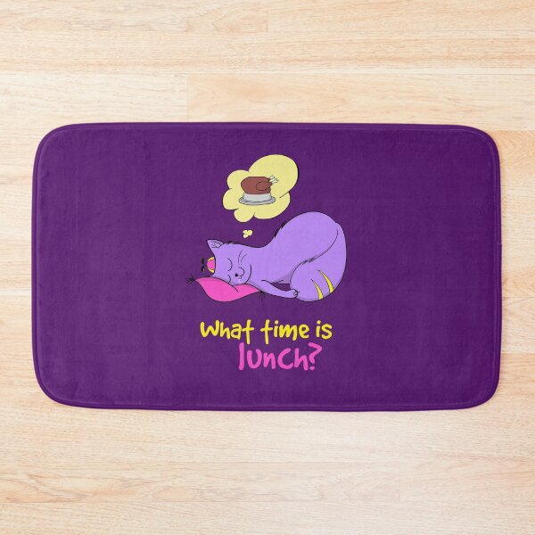 Item preview, Purple Cat Chubby Cat What Time Is Lunch?  designed and sold by Cat N' Doodles.