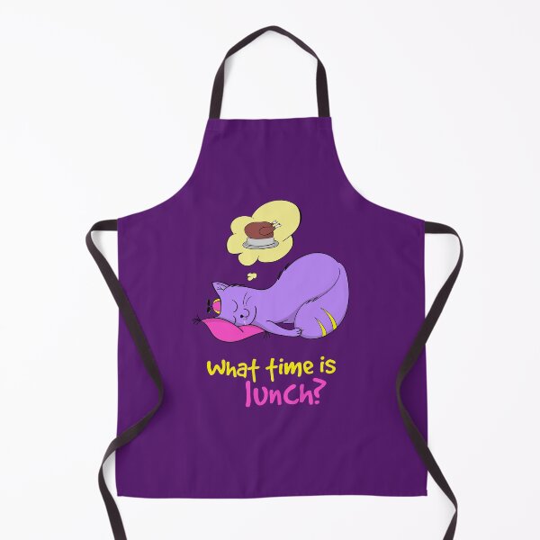 Item preview, Purple Cat Chubby Cat What Time Is Lunch? designed and sold by Cat N' Doodles.