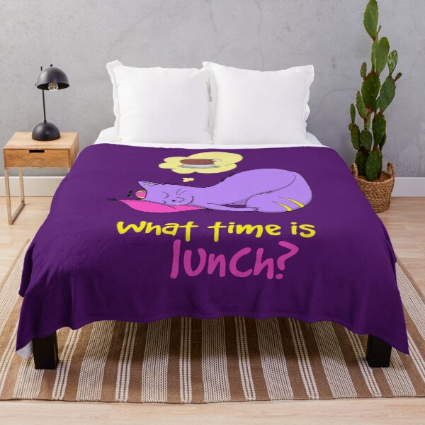 Item preview, Purple Cat Chubby Cat What Time Is Lunch?  designed and sold by Cat N' Doodles.