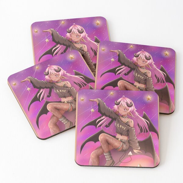 Item preview, Stylish halloween demon anime girl on the moon with stars designed and sold by candyita.