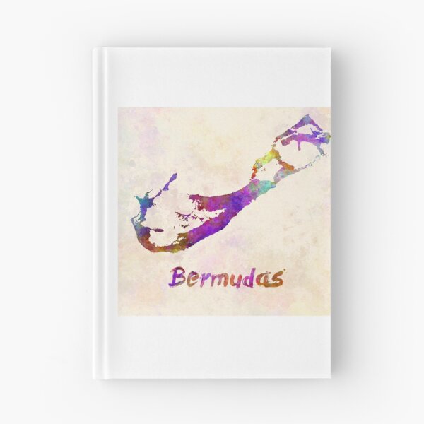 Item preview, Bermudas watercolor map designed and sold by paulrommer.