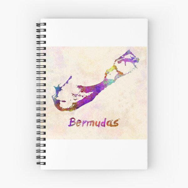 Item preview, Bermudas watercolor map designed and sold by paulrommer.