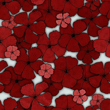 Artwork thumbnail, Busy Lizzie Pattern (Red) by DifferentCreate