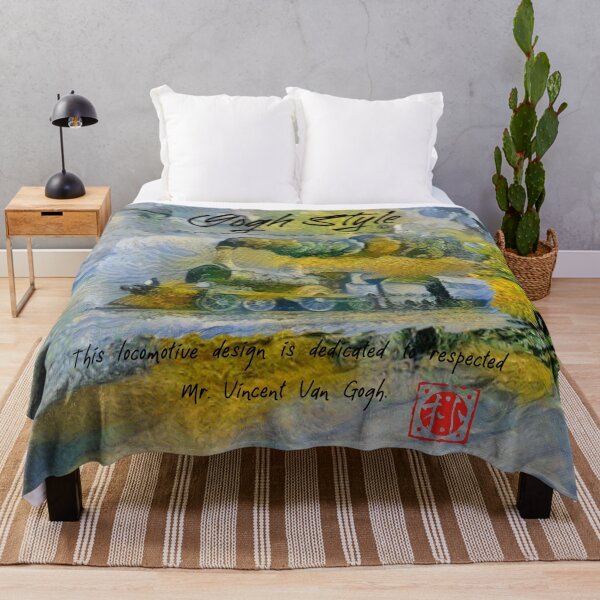 Item preview, Locomotive Imitated Vincent Van Gogh "Wheat Field with Cypresses" Style designed and sold by DAEWI PARK.