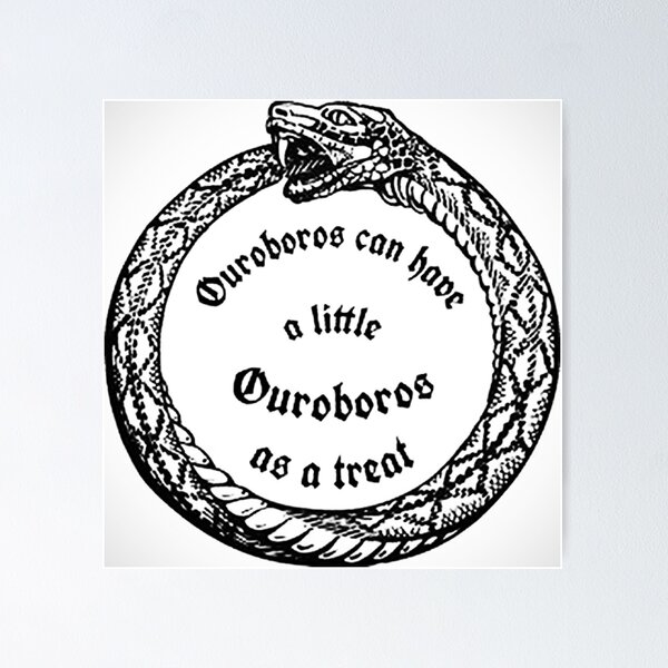 Item preview, ouroboros can have a little ouroboros as a treat designed and sold by justin8street.