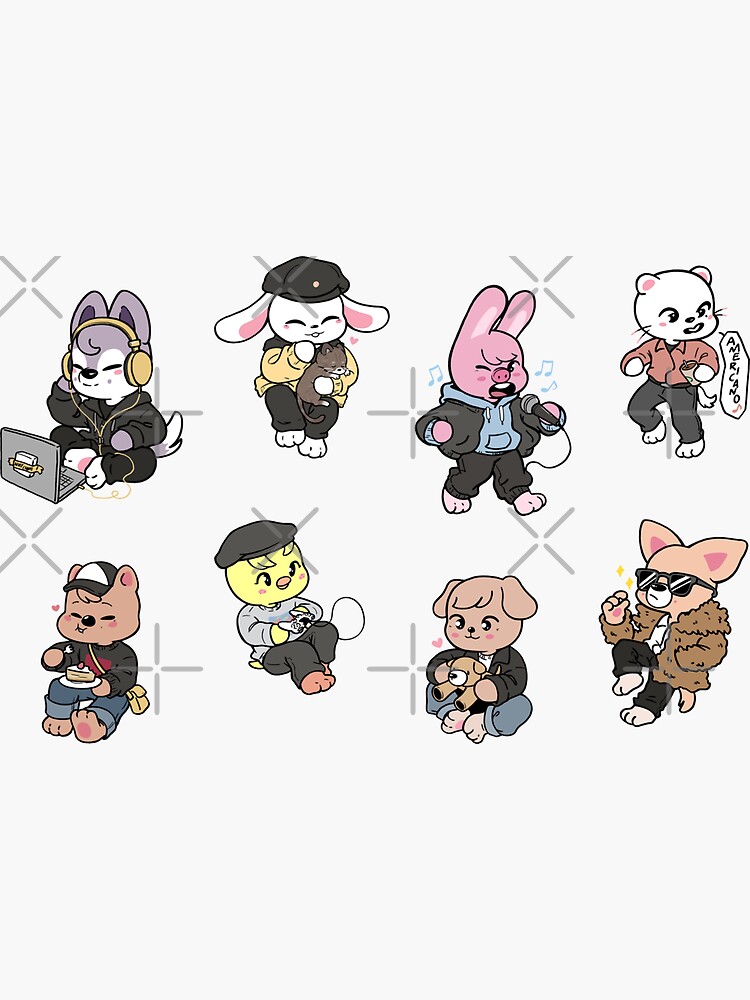 Thumbnail 3 of 3, Sticker, Stray Kids - Skzoo designed and sold by nailurus.