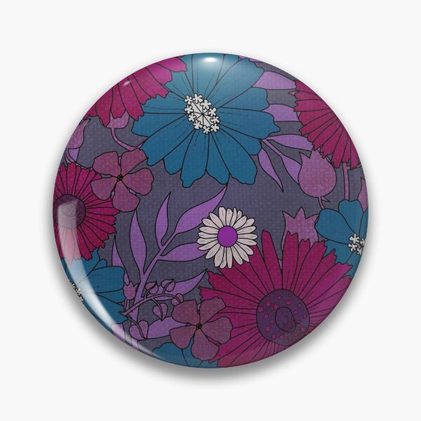 Item preview, Patrón floral psicodélico de inspiración retro designed and sold by DifferentCreate.