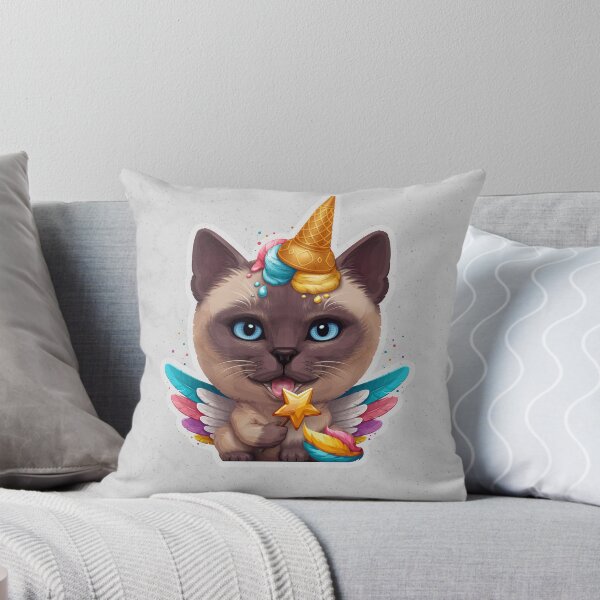Item preview, Unicornio helado gato siamés designed and sold by anmlz.