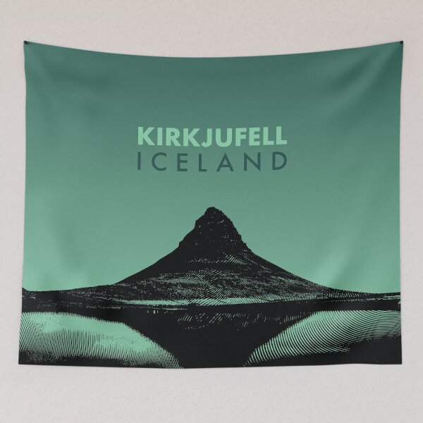 Item preview, Kirkjufell Mountain Silhouette Art - Iceland Gift designed and sold by PilgrimageShop.