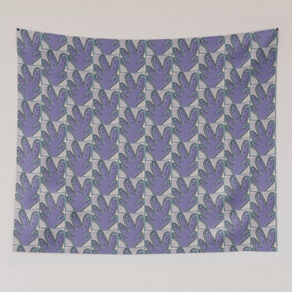 Item preview, Purple Hand with Blue Nails designed and sold by JaySnellingArt.
