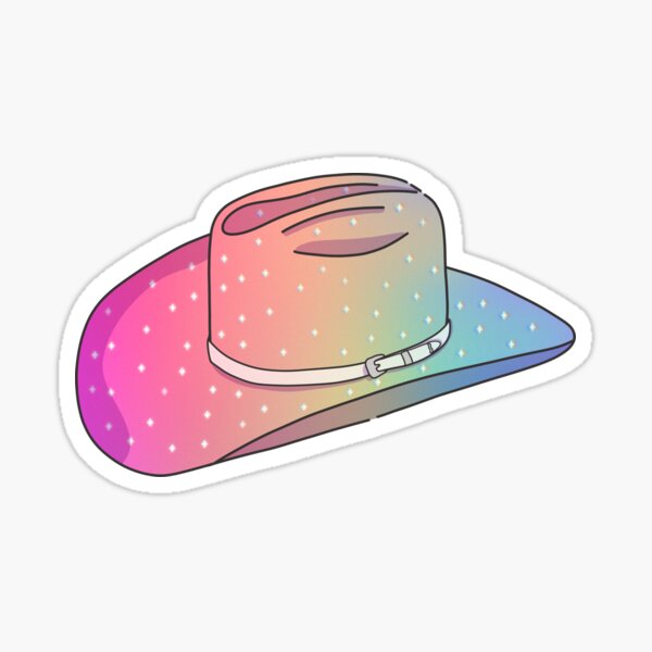 Rainbow Cowboy Hat Sticker