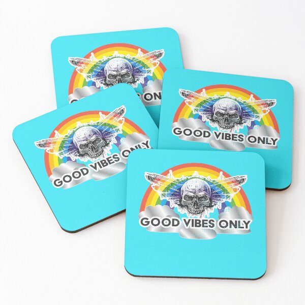 Item preview, Good Vibes only rainbow skull designed and sold by arendbotha.