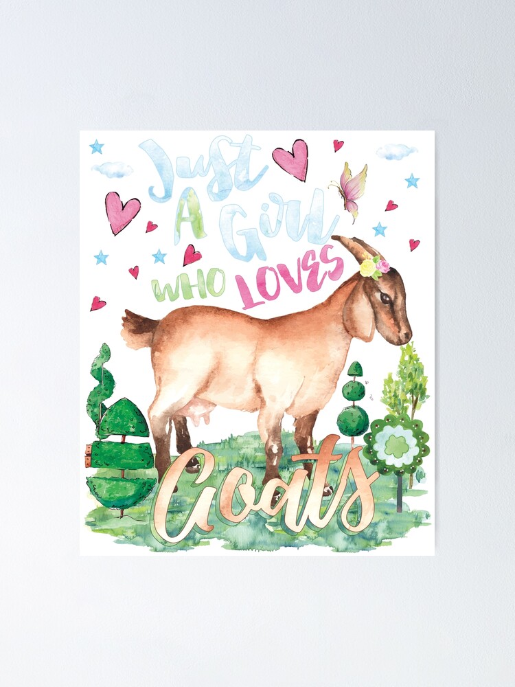 Just A Girl Who Loves Goats T-Shirt Goat Watercolor Gifts Just A Girl Who Loves Goats T-Shirt Goat Watercolor Gifts