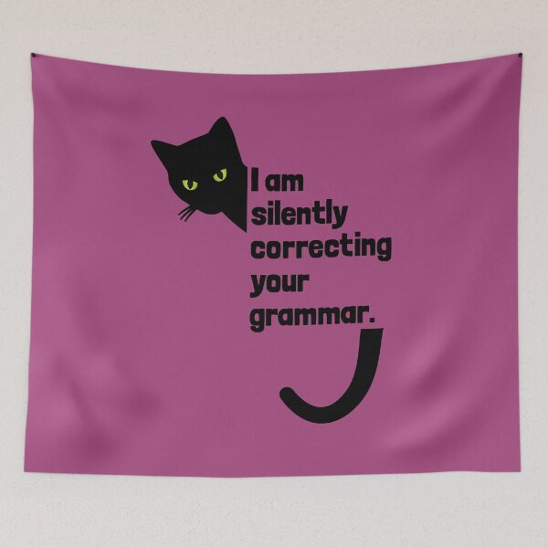 Item preview, Judgmental Cat Silently Correcting Your Grammar designed and sold by Happy Puppy Print On Demand.