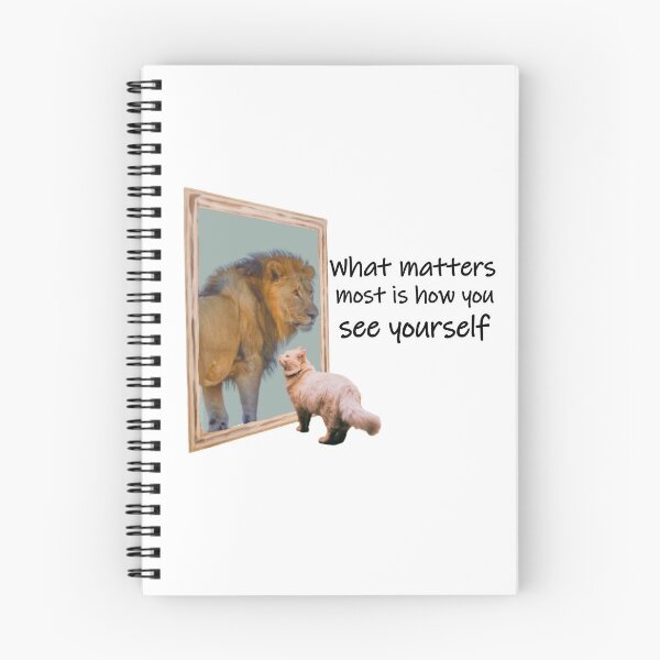 Item preview, What Matters Most is How You See Yourself Cat and Lion designed and sold by Pumpkin-Prints.