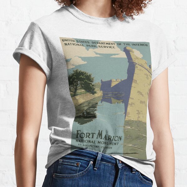 Item preview, Fort Marion National monument Vintage Travel Poster Florida Vintage Travel Art designed and sold by cutesy.