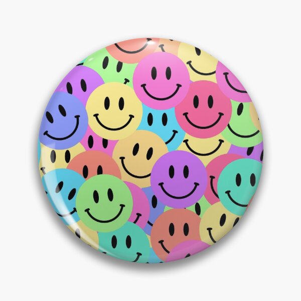 Item preview, Rainbow Smileys Pastel Repeat Pattern designed and sold by grinningskull.