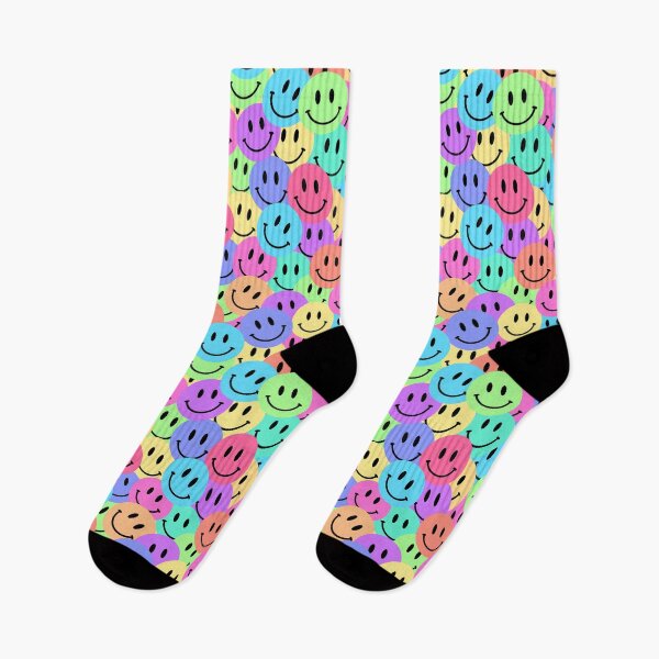 Item preview, Rainbow Smileys Pastel Repeat Pattern designed and sold by grinningskull.