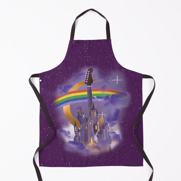 Item preview, Strat Rainbow Night Castle - Stratocaster Electric Guitar Art designed and sold by Strawbery-Drive.