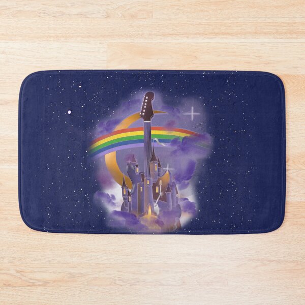 Item preview, Strat Rainbow Night Castle - Stratocaster Electric Guitar Art designed and sold by Strawbery-Drive.