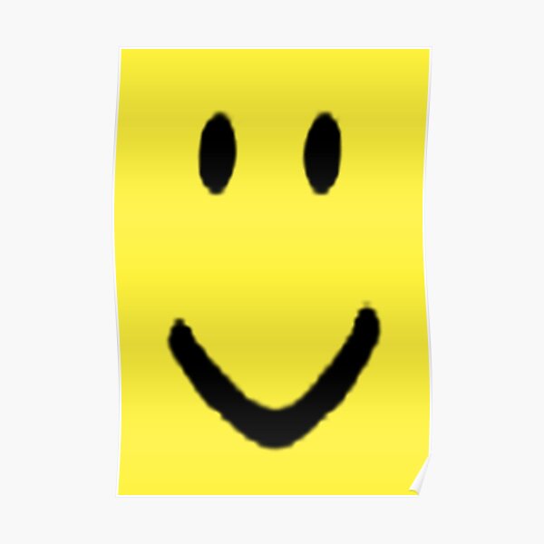 Roblox Halloween Noob Face Costume Smiley Positive Gift Poster
