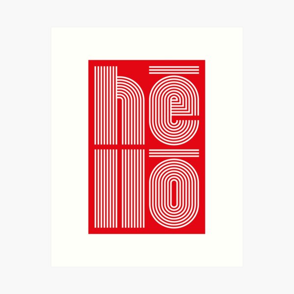 Hello Art Print