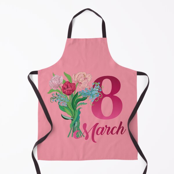 Item preview, Happy Women's Day in blue heart shape and flowers designed and sold by IngaDesign.