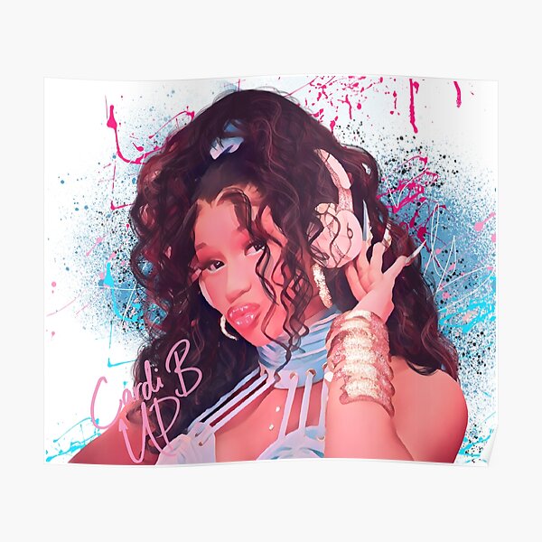 "Cardi b, Cardi B UP single WAP" Poster by Ceburton1700 Redbubble