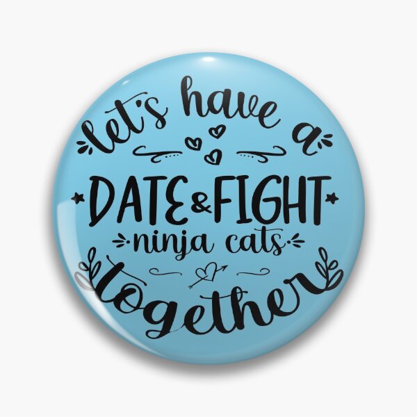 Item preview, Date & Fight ninja cats designed and sold by Wild Brushes.