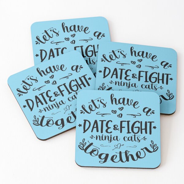 Item preview, Date & Fight ninja cats designed and sold by Wild Brushes.