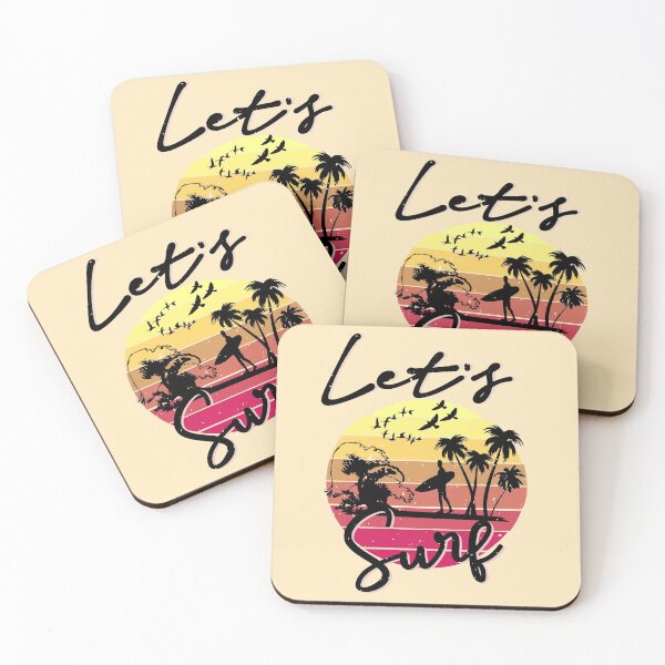 Item preview, Let s surf - Vintage beach summer vibe designed and sold by Soul  ArtLove.