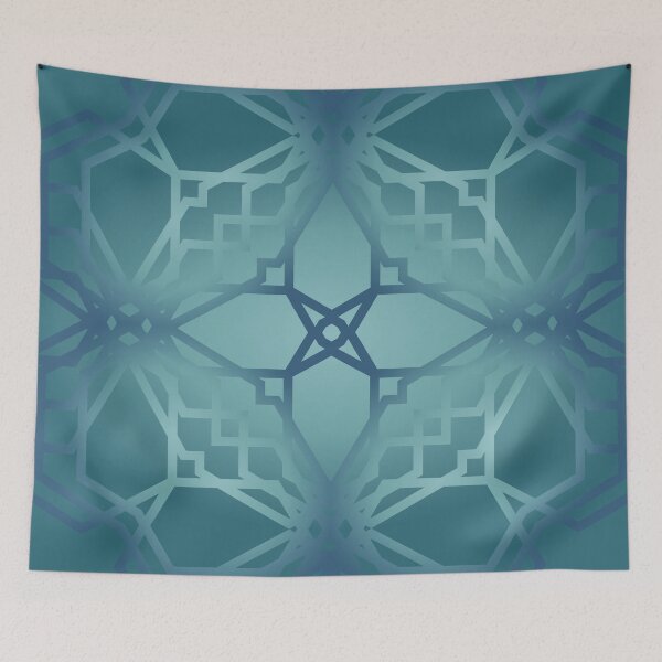 Item preview, Lovely Modern Blue Geometric Pattern No.55 designed and sold by venella.