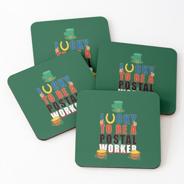 Item preview, Lucky to be a Postal worker, St. Patricks day Gift for Postal worker designed and sold by Feline Rockstars.