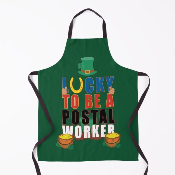 Aperçu de l'œuvre Chanceux d'être un postier, cadeau de la Saint-Patrick pour un postier créée et vendue par Feline Rockstars.