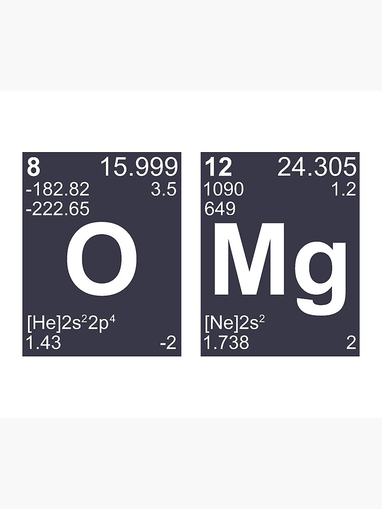 OMG Oh My God Periodic Table Elements by TheShirtYurt