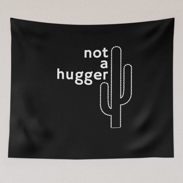 Item preview, Not A Hugger Cactus Funny Introvert Humor Hug Quote designed and sold by sillyquestions.