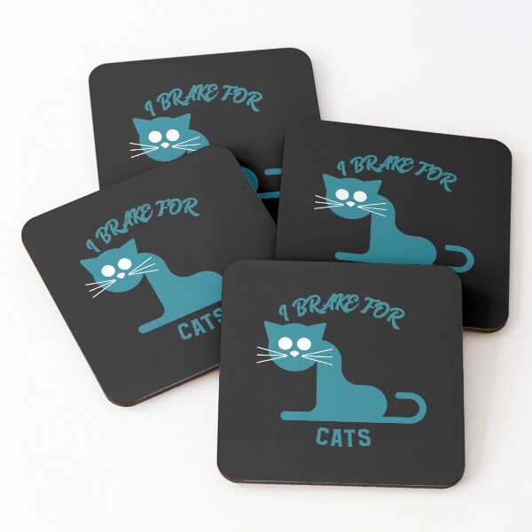 Item preview, I brake for cats, Icon, Graphic designed and sold by BeebopGraphics.