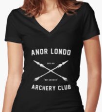 ANOR LONDO - ARCHERY CLUB Women's Fitted V-Neck T-Shirt