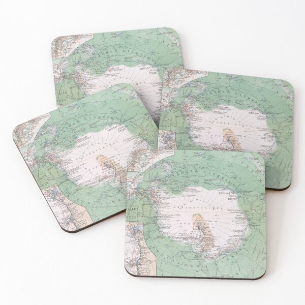 Item preview, south pole, antartica, south pole antique map, antartica print map designed and sold by TigrisOldprints.