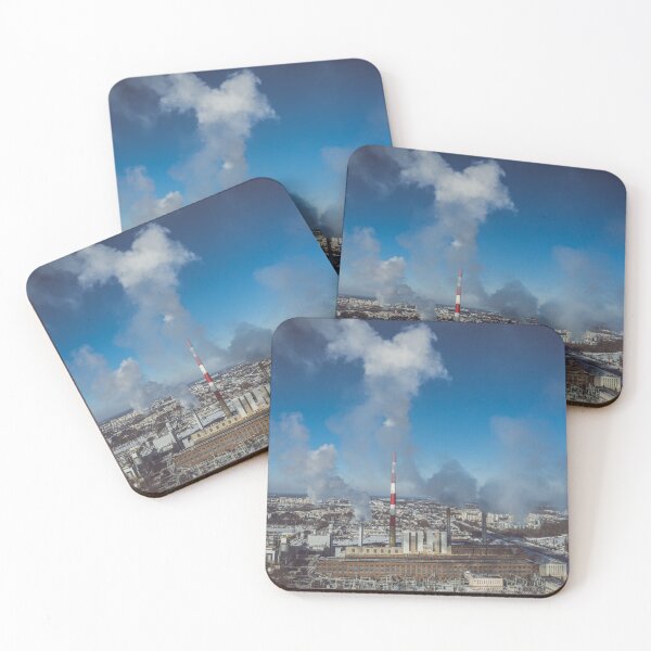 Item preview, Power plant emitting smoke to the atmosphere designed and sold by Lukasz Szczepanski.